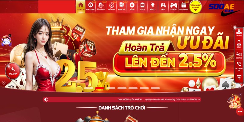 đăng ký 500ae vào đúng trang chủ